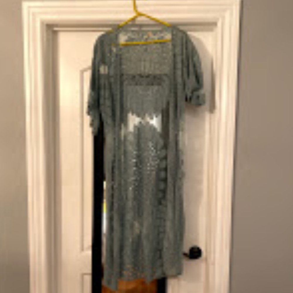 Teal Lace boho floral cover-up